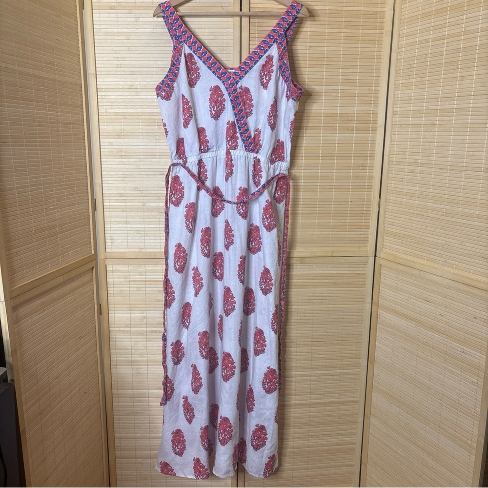 Vineyard Vines White and Red Floral Dress Size 16